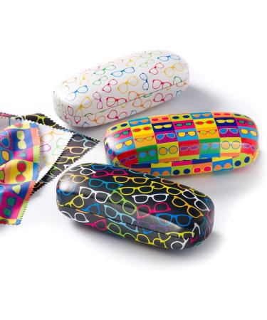 FEFI Hardcase Glasses Case with Matching Microfiber Cloth - Durable Black Eyewear Protection for Travel & Storage - Buy Online on GoSupps.com