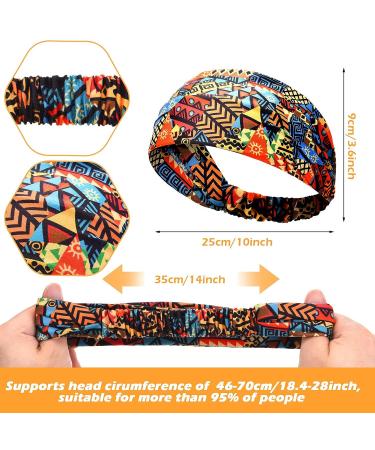 WILLBOND 9-Piece African Headbands - Boho Print Hairband Set for Women & Girls - Elastic Turban for Yoga, Sports & Workouts (Chic Pattern) - Buy Online on GoSupps.com
