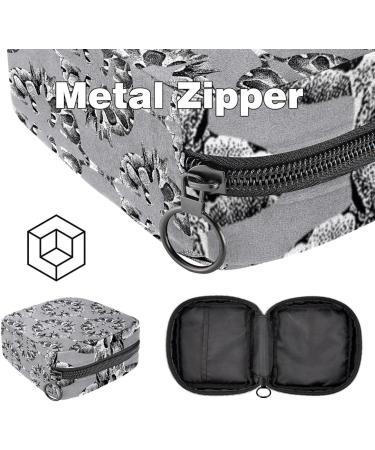 Shop Portable Women's Sords Storage Pocket Kit - Menstrual Cup Zipper Wallet for Teens & Girls - Black & White Cat Design - Buy Online on GoSupps.com