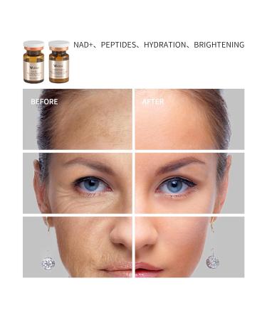 Anti Aging Peptide Serum Collagen, NAD+, Niacinamide & Hyaluronic Acid | Lifting & Skin Renewal Without Microneedling | Wrinkle Repair, Firming & Brightening | Fragrance-Free 0.02 Fl Oz (Pack of 8) - Buy Online on GoSupps.com