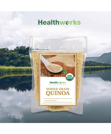 Healthworks White Whole Grain Quinoa (80oz/5lbs) - Organic Superfood with Protein, Fiber & Iron | Peruvian Origin | Ideal Rice & Pasta Substitute - Buy Online on GoSupps.com