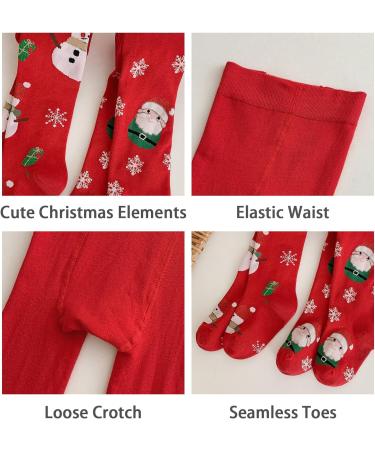Silkglory Christmas Baby Girl Tights - Red Cotton Pantyhose for Toddler 7-9 Years - Buy Online on GoSupps.com