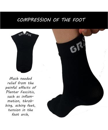Compression Socks for Plantar Fasciitis & Achilles Tendonitis Relief | Short Ankle Support for Running & Everyday Wear | Arch & Foot Pain Aid Recovery | Men/Women S/M Size - 1 Pair - Buy Online on GoSupps.com
