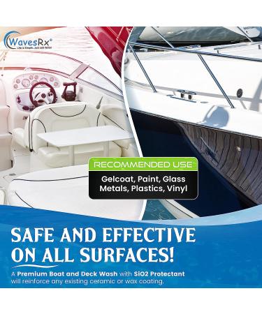 WAVESRX EpicWash+ Salt Neutralizing Boat Soap with SiO2 | Marine Grade Cleaner & Ceramic Coating | Removes Salt & Contaminants, Prevents Buildup & UV Damage - Buy Online on GoSupps.com