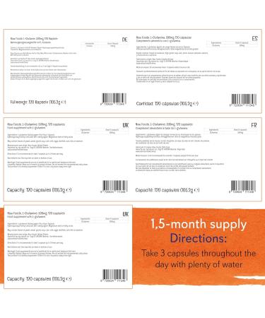 Now Foods L-Glutamine 500mg 120 Vegan Capsules - Lab-Tested Amino Acid | Gluten & SOYA Free | Vegetarian Friendly - Buy Online on GoSupps.com