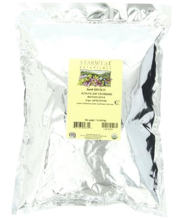 Starwest Botanicals Organic Alfalfa Leaf Cut, 1-pound Bag