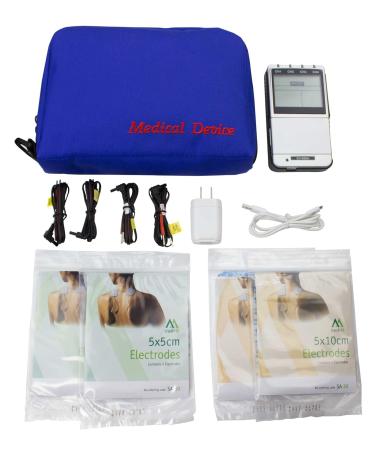 906A Premier 4 Channel Rechargeable TENS EMS Combo Muscle Stimulator - Effective Pain Relief & Muscle Strengthening | International Shipping Available - Buy Online on GoSupps.com