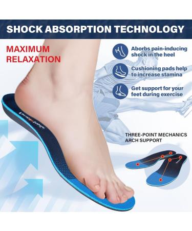 Heavy Duty Plantar Fasciitis Insoles | Orthotic Inserts for Foot Pain Relief | Comfort Insoles for Men & Women | Fits Men 6.5-8.5 Women 7.5-9.5 - Buy Online on GoSupps.com