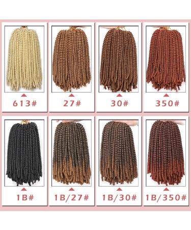 Xtrend 12 Inch 2 Pack Spring Twist Hair for Butterfly Faux Locks and Invisible Locs - Short Crochet Braids Hair Extension for Women - Synthetic Spring Curl Hair (1B) - Pack of 2 - Buy Online on GoSupps.com