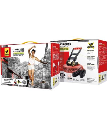 Gibbon Slacklines Classicline 49ft with Treewear - Red | Ratchet Protection | Tree & Line Protection - 50mm Wide - Buy Online on GoSupps.com