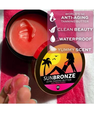 Original Sun Bronze Ultra Tanning Butter - Juicy Watermelon | Faster Tan Sun & Tanning Bed Safe Sensitive Skin Friendly | Premium Natural Ingredients - Buy Online on GoSupps.com