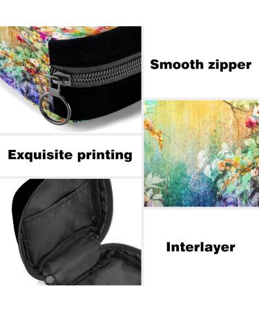 GIAPB Period Bag - Sanitary Napkin Storage & Makeup Pouch - Art Autumn Flower Color - Buy Online on GoSupps.com