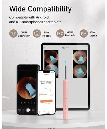Bebird Pro Ear Wax Removal Tool with 1440P HD Camera and 6 LED Lights - FDA Approved Ear Cleaner for Smaller Ears - Pink - Buy Online on GoSupps.com
