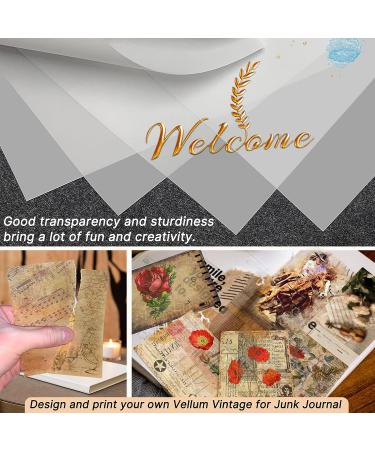 Thick Translucent Vellum Paper  Oplymio 90 Sheets 167GSM 8.5 x 11 inches Printable Vellum Paper for Invitations  Wedding  Junk Journal  Planner - Buy Online on GoSupps.com