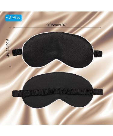 PATIKIL Silk Sleep Mask 2 Pack - Soft Satin Eye Cover for Side Sleeping Travel Black/White - Ultimate Sleep Protection - Buy Online on GoSupps.com