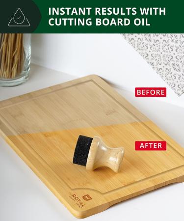 Buy ROYAL CRAFT WOOD Cutting Board Oil & Wax Applicator | Round Bamboo for Food Grade Mineral Oil | Perfect for Wood Cutting Boards Butcher Blocks & Utensils - Buy Online on GoSupps.com