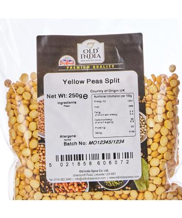 Old India Yellow Split Peas 250g - Premium Quality Legumes for Cooking - Buy Online on GoSupps.com
