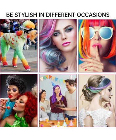 Set of 10 Hair Chalks for Girls Hair Chalk for Children Hair Chalk for Dark Hair for 4 Years to 10 Years Girls Children Gift DIY Cosplay Carnival Christmas Valentine's Day Birthday Parties - Buy Online on GoSupps.com