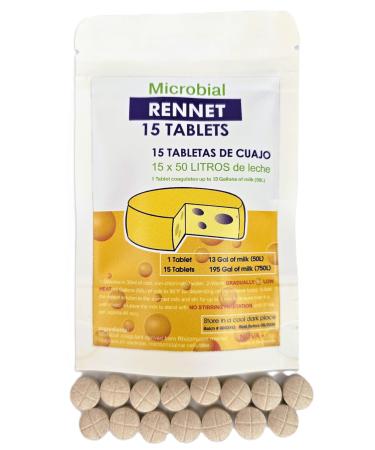 CHR HANSEN 15 x Cuajo TITANIUM RENNET Tablets For each type of cheese 15 TABLETS FOR 750L MILK