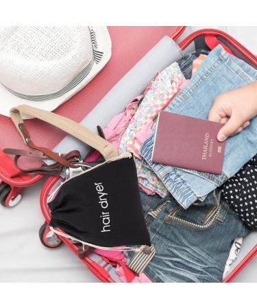 SKISUNO 3pcs Hair Dryer Storage Bag Hair Pouch Hair Dryer Dust Bag Diffuser Hair Travel Bag Black Fabric - Buy Online on GoSupps.com