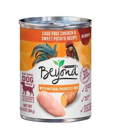 Purina Beyond Grain Free, Natural, Adult in Gravy Wet Dog Food & Dog Food Toppers (Packaging May Vary) Wet Food in Gravy Chicken & Sweet Potato (12) 12.5 oz. Cans