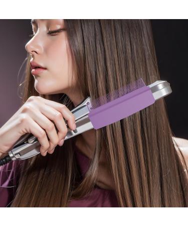 Hair straightener comb hair straightener hair straightener hair comb with clip professional smooth tool Purple - Buy Online on GoSupps.com