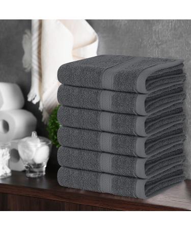 Utopia Towels 6-Pack Premium Hand Towels Set - 16x28 inches - 100% Ring Spun Cotton - Ultra Soft & Highly Absorbent 600GSM Towels for Bathroom, Gym, Shower, Hotel, Spa - Grey - Buy Online on GoSupps.com
