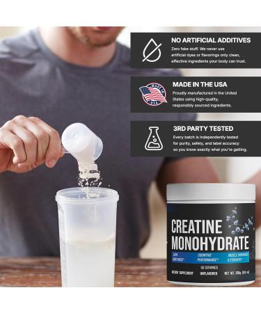 CorVive Creatine Monohydrate - Pure & Unflavored Creatine Powder - Vegan Gluten Free No Additives Non-GMO - Easy-Mix Formula for Strength & Performance Support - 5 g per Serving - 50 Servings - Buy Online on GoSupps.com
