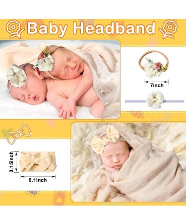 6 Pcs Newborn Photography Props Outfits - Long Ripple Wraps & Swaddle Blankets for Boys and Girls | Infant Posing Props 0-6 Months (White) - Buy Online on GoSupps.com