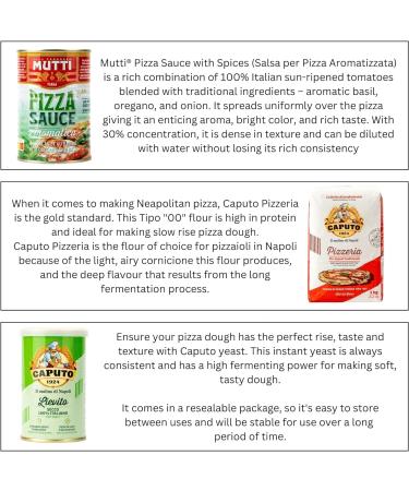 BUB Pizza Making Kit: Authentic Neapolitan Pizza Dough with Caputo 00 Flour, Yeast, Mutti Pizza Sauce & Recipe - 5 Item Set - Buy Online on GoSupps.com