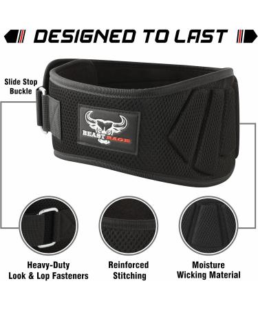 Beast Rage Weight Lifting Belt - Automatic Locking Neoprene Support & Double Padded Comfort for Men & Women | Fitness & Gym Training - Buy Online on GoSupps.com