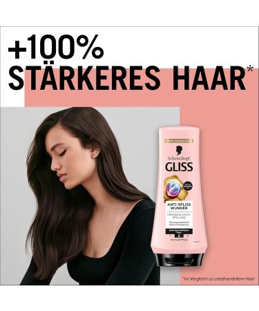  Gliss Kur Gliss Miracle Anti-Wrinkle Conditioner (200ml) Repairs Damaged Hair Fibers for Long Lasting Sealing and Ideal Combing - Buy Online on GoSupps.com