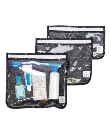 Bumkins Disney Mickey Mouse Toiletry Bag Set - TSA Approved Quart Zip Pouch, PVC-Free, Set of 3 - Buy Online on GoSupps.com