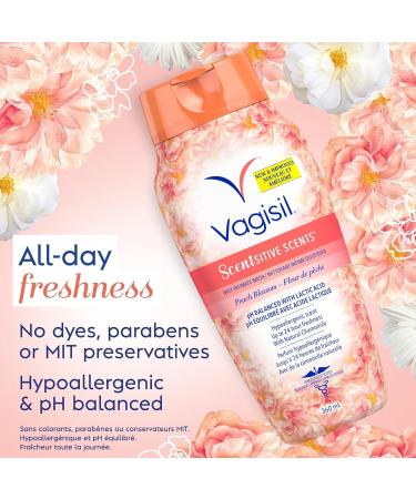 Vagisil Feminine Wash for Intimate Area Hygiene Scentsitive Scents pH Balanced and Gynecologist Tested 360mL Peach Blossom Peach Blossom 1 count (Pack of 1) - Buy Online on GoSupps.com