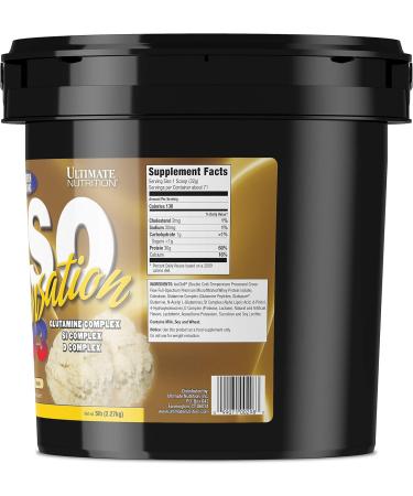 Ultimate Nutrition Iso Sensation 93 - Low Carb Whey Protein Isolate Powder | 30g Protein Glutamine Keto Friendly Banana Ice Cream 5 lbs - Buy Online on GoSupps.com