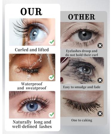 Iron Mascara Noir Marron Longue Dur e Waterproof 5D Curling Effet Washable Metal Wand Mascara Volume et Longueur R sistant aux Taches Hypoallerg nique Lash Extension Maquillage Femmes pour Yeux Noir+ Marron - Buy Online on GoSupps.com