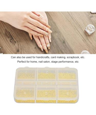 Nail Art Bead Home Salon Exquisite DIY Metal Mini Nail Beads Decoration for Nail Artist Beginners (Gold) - Buy Online on GoSupps.com