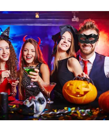 Buy Warmhm Black Masquerade Costume Mask - Stylish Venetian Eye Mask for Men & Women | Perfect for Parties & Events - Buy Online on GoSupps.com