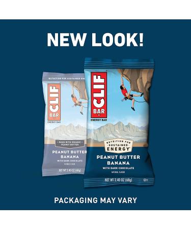 CLIF BARS - Peanut Butter Banana Dark Chocolate Energy Bars (24 Count) - Plant Based, Organic Oats, Vegetarian, Kosher - 2.4 oz Protein Bars - Packaging May Vary - Buy Online on GoSupps.com