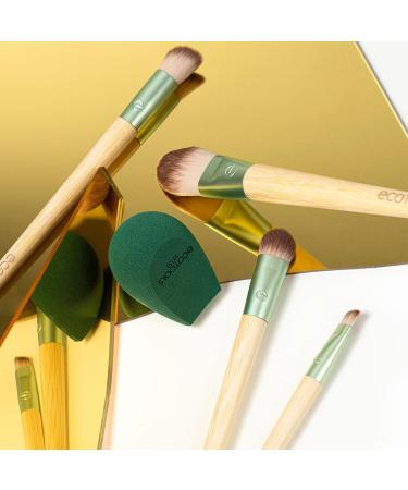 EcoTools Dash of Glow Kit | Eco-Friendly Makeup Brushes & Sponge Set | 5-Piece Cruelty-Free Gift Set for Foundation & Eyeshadow - Buy Online on GoSupps.com