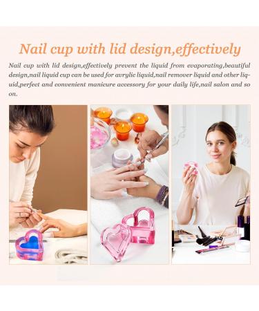 Dappen Dish for Monomer Acrylic Liquid Powder Nail Dappen Dish with Lid Glass Crystal Cup Monomer Holder Acetone Bowl for Nail Supplies Glassware Tools for Nail Salon or Home Use - Buy Online on GoSupps.com