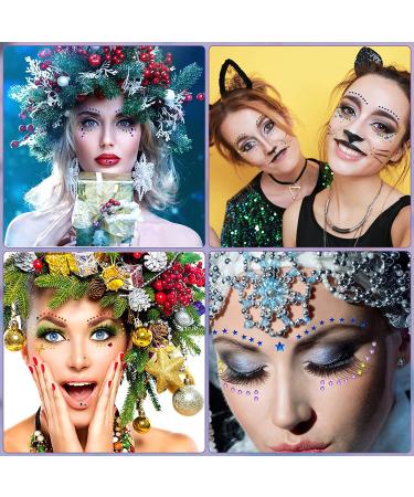 9 Sheets Self-Adhesive Crystal Rainbow Rhinestone Stickers for Women - Festival Face and Body Gems, Nail Art Decorations - Buy Online on GoSupps.com