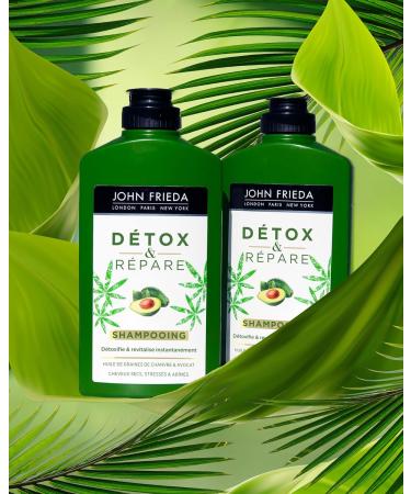 John Frieda Repair & Detox - Shampoo for damaged hair with avocado oil and green tea 250 ml - Buy Online on GoSupps.com