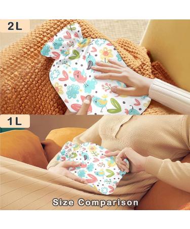 Naanle Spring Bird Hot Water Bottle 1L with Cover | Pain Relief & Heat Therapy for Bed & Hands | International Shipping - Buy Online on GoSupps.com