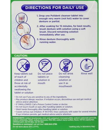 Polident Smokers Denture Cleanser 120 ea - Pack of 2 (240 Count) - Effective Denture Cleaning for Smokers - Buy Online on GoSupps.com
