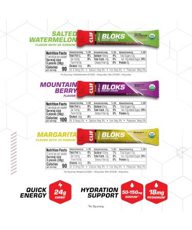 CLIF BLOKS - Energy Chews - Variety Pack - Non-GMO - Plant Based - Fast Fuel for Cycling and Running - Quick Carbohydrates and Electrolytes - 2.12 oz. Packets (12 Count) Bloks Variety Pack 1 Count (Pack of 12) - Buy Online on GoSupps.com