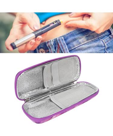 Insulin Cooling Bag - Diabetic Travel Cooler Case in Purple | Waterproof & Multi-Layered Insulated Cooling Bag for Insulin Pens & Medication - Buy Online on GoSupps.com