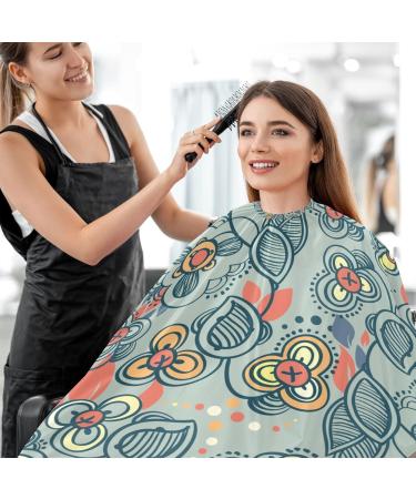 Waterproof Barber Cape - Vintage Flower & Cheetah Haircut Bib for Men & Women | Premium Hair Cutting Capes - Buy Online on GoSupps.com