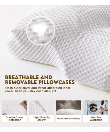 Orthopedic Osteo Cervical Pillow for Neck Pain Relief | Memory Foam with Cooling Case | Adjustable Support for Side Back Stomach Sleepers - Queen Size - Buy Online on GoSupps.com