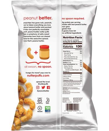 Buy Popchips Nutter Puffs Peanut Butter - 4 Oz | Healthy Snack - Buy Online on GoSupps.com